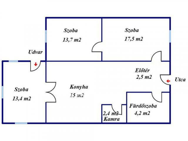 Eladó téglalakás, Feldebrőn 15.5 M Ft, 3 szobás