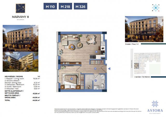 Eladó téglalakás, Budapesten, I. kerületben, Márvány utcában