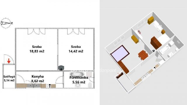 Eladó családi ház, Bátorban 34.9 M Ft, 2 szobás