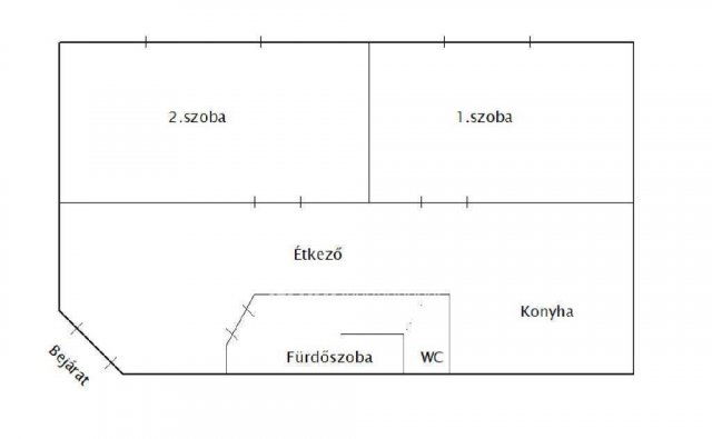 Eladó téglalakás, Nyíregyházán 32.5 M Ft, 2 szobás