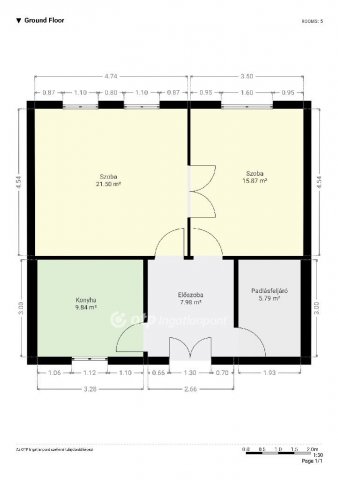 Eladó családi ház, Pápán 14.99 M Ft, 2 szobás