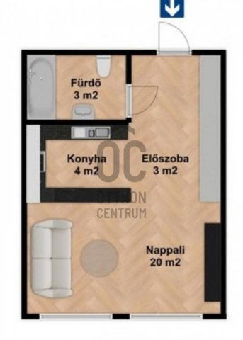 Eladó téglalakás, Budapesten, XV. kerületben 45 M Ft, 1 szobás