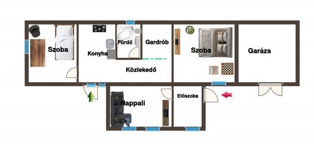 Eladó családi ház, Meggyeskovácsin 46.9 M Ft, 3 szobás