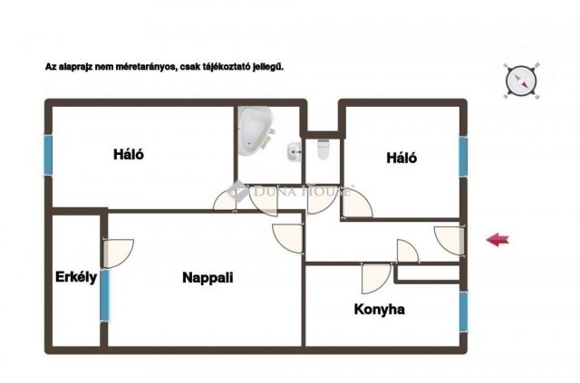Eladó téglalakás, Budapesten, IV. kerületben 68 M Ft, 3 szobás