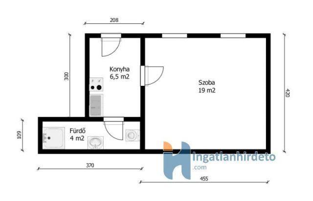 Eladó téglalakás, Budapesten, IV. kerületben 45 M Ft, 1 szobás
