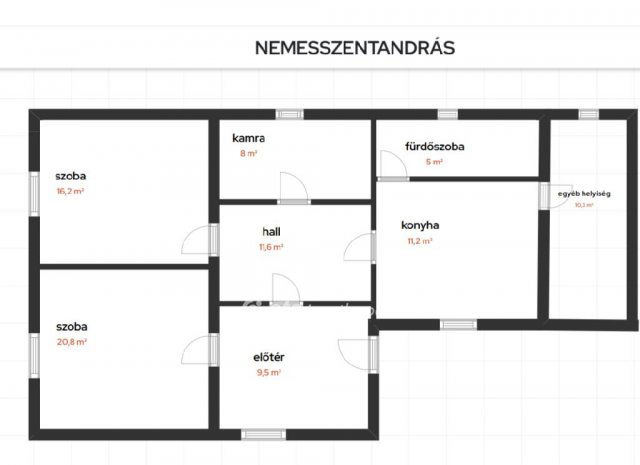 Eladó családi ház, Nemesszentandráson 25 M Ft, 2 szobás