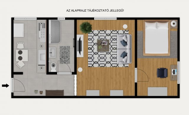 Eladó téglalakás, Tatabányán 45.4 M Ft, 2 szobás