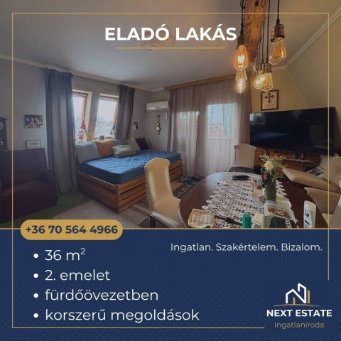 Eladó téglalakás, Hajdúszoboszlón 41.5 M Ft, 1 szobás