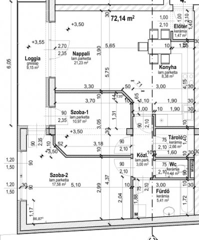 Eladó téglalakás, Tégláson 62.5 M Ft, 1+2 szobás