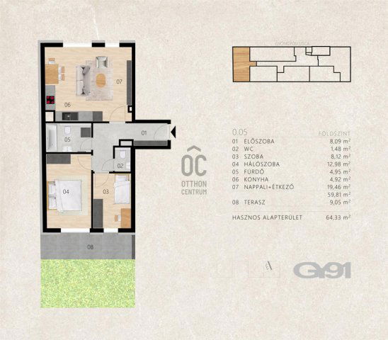 Eladó téglalakás, Budapesten, XIII. kerületben 90.1 M Ft