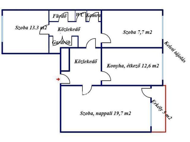 Eladó téglalakás, Nyíregyházán 64.9 M Ft, 2+1 szobás