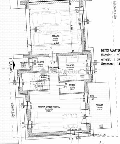 Eladó ikerház, Vecsésen 140 M Ft, 5 szobás