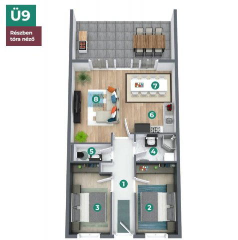Eladó téglalakás, Balatonszemesen 105.9 M Ft, 2+1 szobás