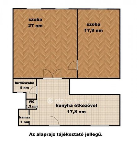 Eladó téglalakás, Budapesten, VIII. kerületben 69.8 M Ft