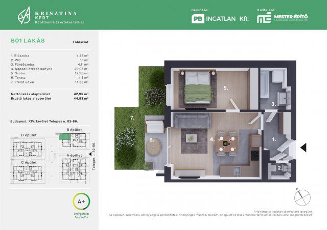 Eladó téglalakás, Budapesten, XIV. kerületben, Telepes utcában