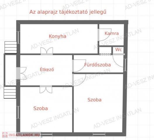Eladó családi ház, Dabason 69.9 M Ft, 2 szobás
