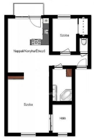 Eladó téglalakás, Szolnokon 44.9 M Ft, 2+1 szobás
