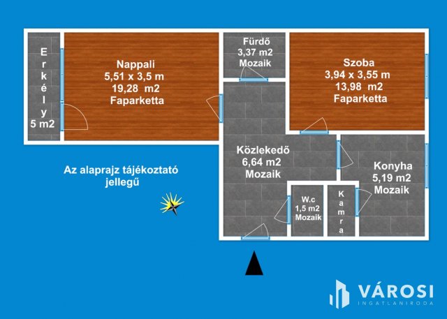 Eladó téglalakás, Szegeden 59.9 M Ft, 2 szobás