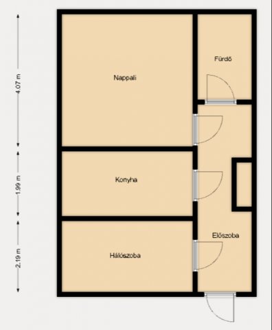 Eladó téglalakás, Tatabányán 33.5 M Ft, 1+1 szobás