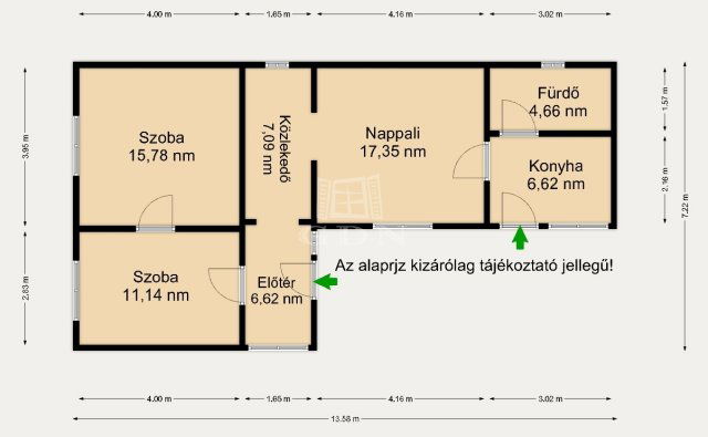 Eladó családi ház, Turán 33.9 M Ft, 2 szobás