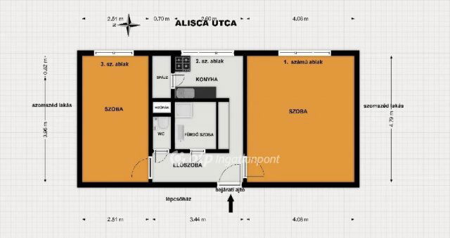 Kiadó panellakás, albérlet, Szekszárdon 130 E Ft / hó, 2 szobás