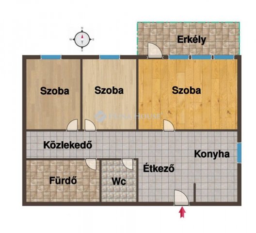 Eladó panellakás, Kecskeméten 54.9 M Ft, 3 szobás