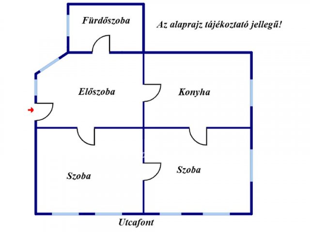 Eladó téglalakás, Bácsalmáson 12 M Ft, 2 szobás