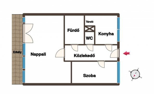 Eladó téglalakás, Budapesten, XIX. kerületben 51.5 M Ft
