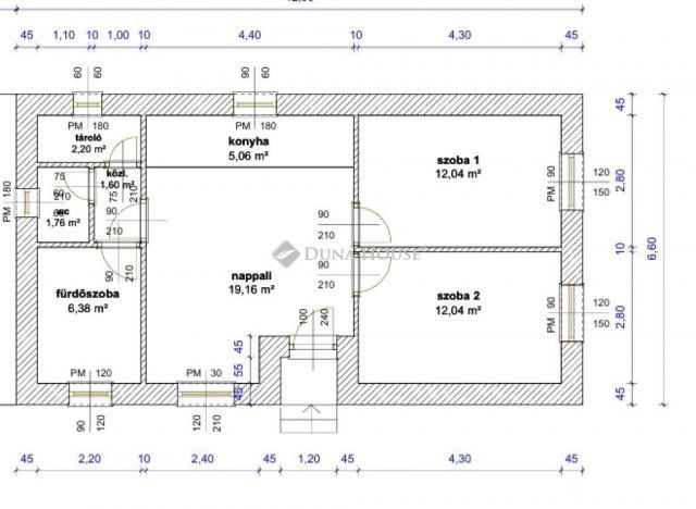 Eladó ikerház, Dánszentmiklóson 55 M Ft, 3 szobás
