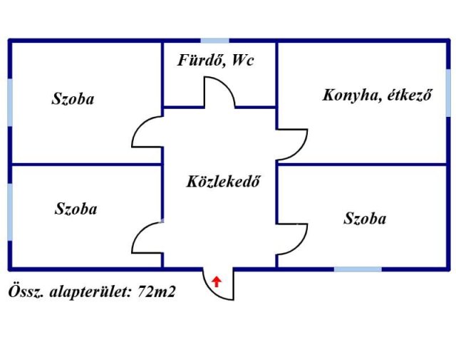 Eladó családi ház, Vissen 7.2 M Ft, 3 szobás