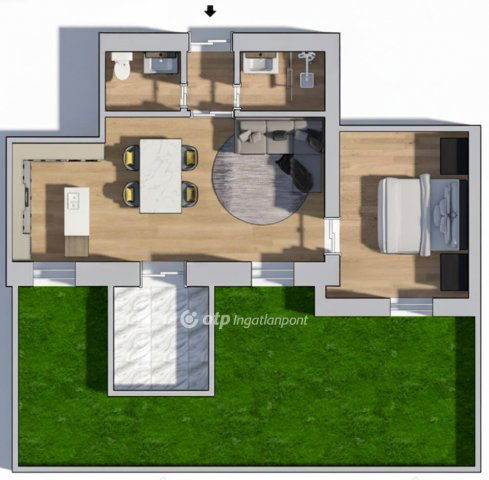 Eladó téglalakás, Balatonkenesén 94.5 M Ft, 2 szobás