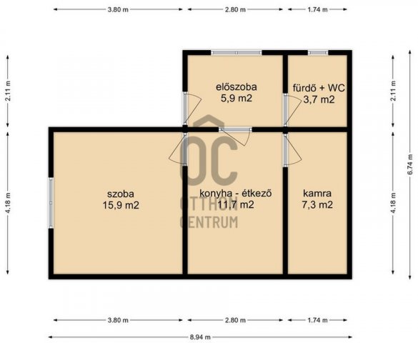 Eladó családi ház, Zalaegerszegen 15.49 M Ft, 1 szobás