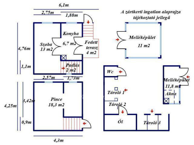Eladó családi ház, Kecskeméten 14.9 M Ft, 1+1 szobás