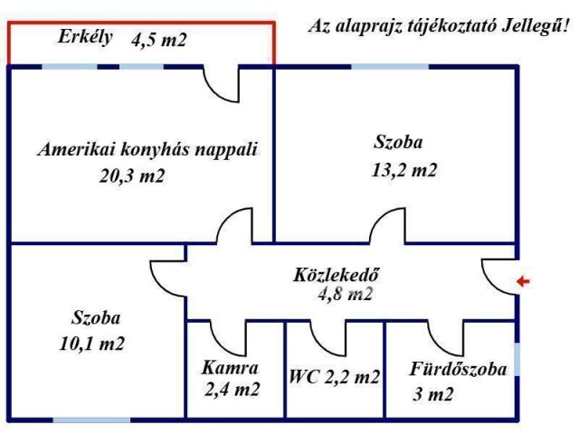 Eladó téglalakás, Kecskeméten 46 M Ft, 2+1 szobás