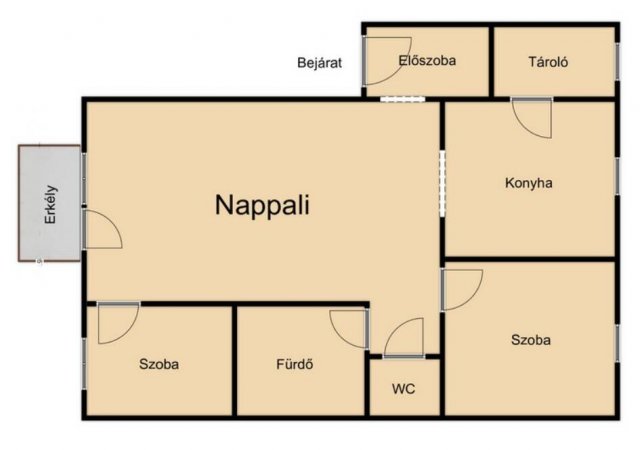 Kiadó téglalakás, albérlet, Miskolcon 150 E Ft / hó, 1+2 szobás