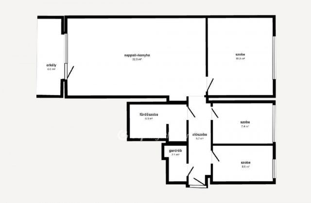 Eladó panellakás, Miskolcon 79.9 M Ft, 3 szobás