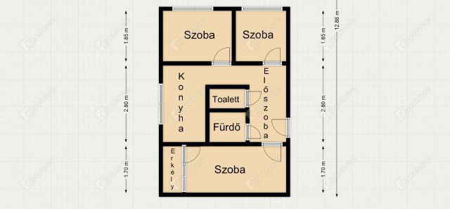 Eladó panellakás, Tatabányán 39.999 M Ft, 3 szobás
