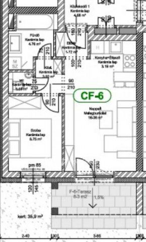 Eladó téglalakás, Levélen 42.98 M Ft, 2 szobás