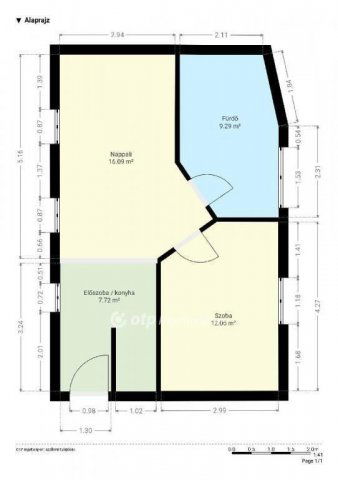 Eladó téglalakás, Pápán 32.49 M Ft, 1+1 szobás