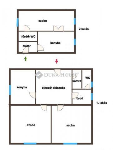 Eladó családi ház, Dunaharasztin 87.5 M Ft, 2 szobás