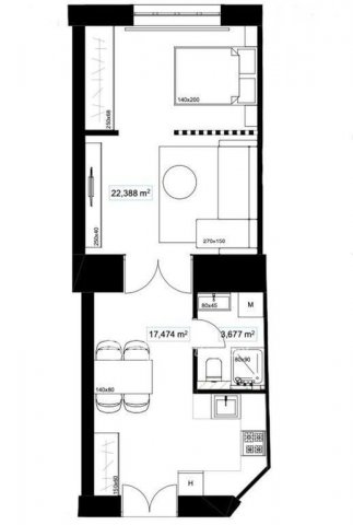 Eladó téglalakás, Budapesten, VI. kerületben 79.2 M Ft, 1 szobás