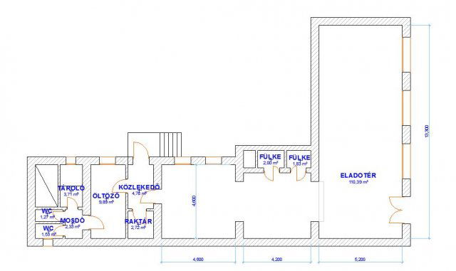 Eladó üzlethelyiség, Kaposváron, Fő utcában 77 M Ft