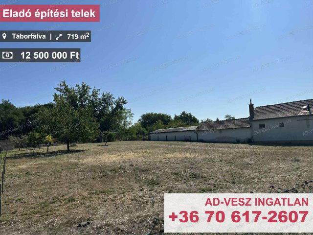 Eladó telek, Táborfalván 12.5 M Ft / költözzbe.hu