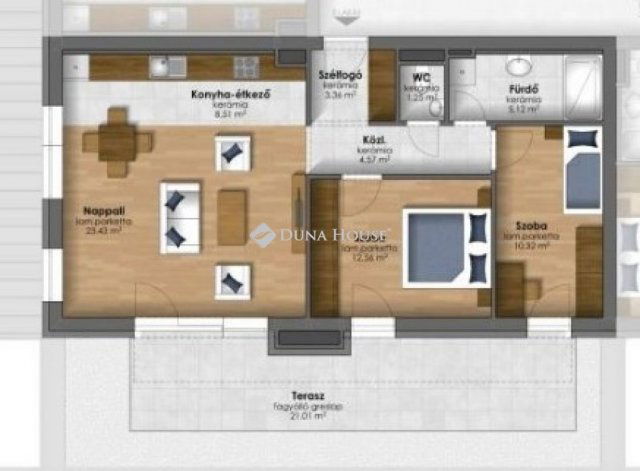 Eladó téglalakás, Szombathelyen 76.9 M Ft, 3 szobás