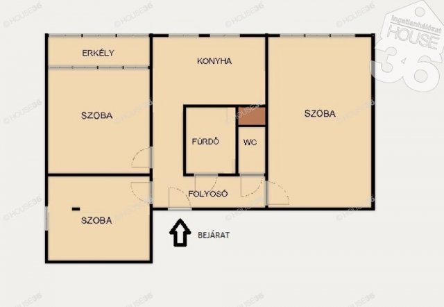 Eladó panellakás, Szekszárdon 38.1 M Ft, 3 szobás