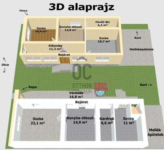 Eladó családi ház, Bodonyban 15 M Ft, 3 szobás