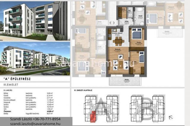 Eladó téglalakás, Szombathelyen 65.9 M Ft, 3 szobás