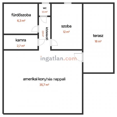 Eladó sorház, Tiszakécskén 47.9 M Ft, 1 szobás