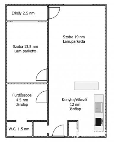Eladó téglalakás, Salgótarjánban 18.2 M Ft, 2 szobás