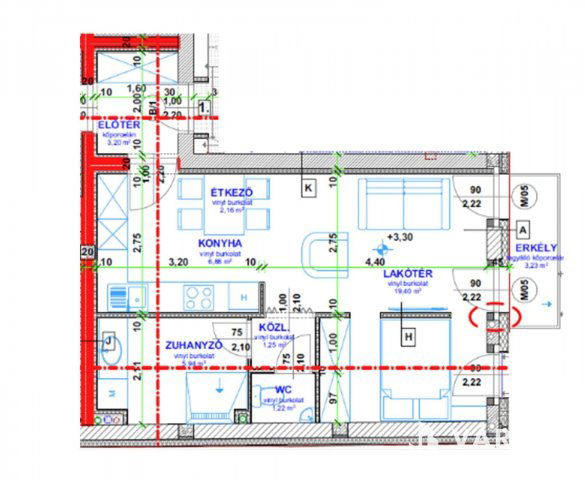 Eladó téglalakás, Szegeden 61.9 M Ft, 2 szobás